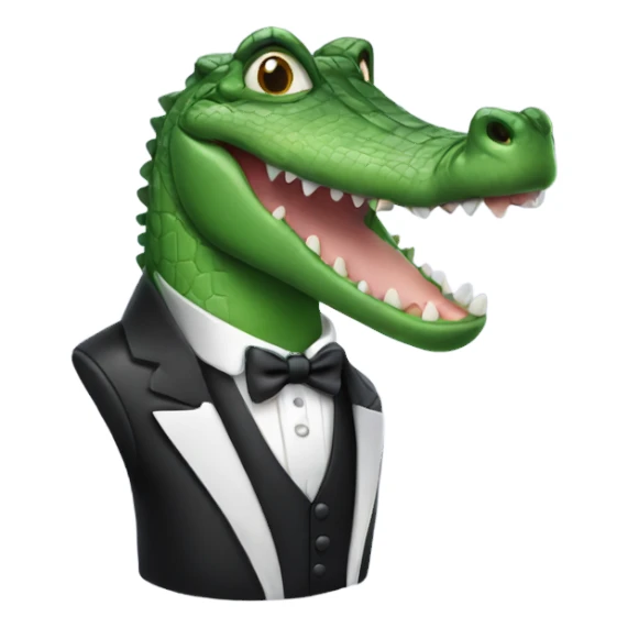Crocodile In a tuxedo sticker
