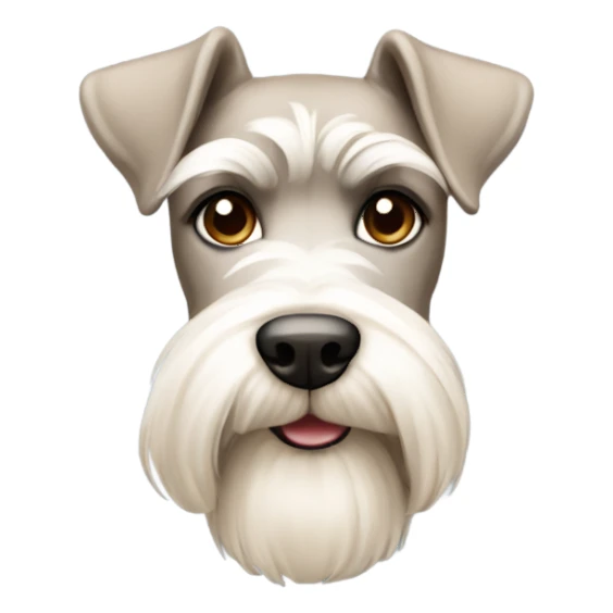 schnauzer tan and white sticker
