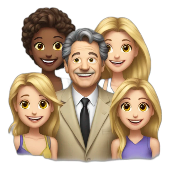 Larry laffer and girls sticker
