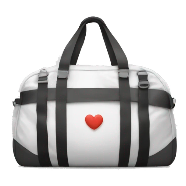 white shoulder gym bag sticker