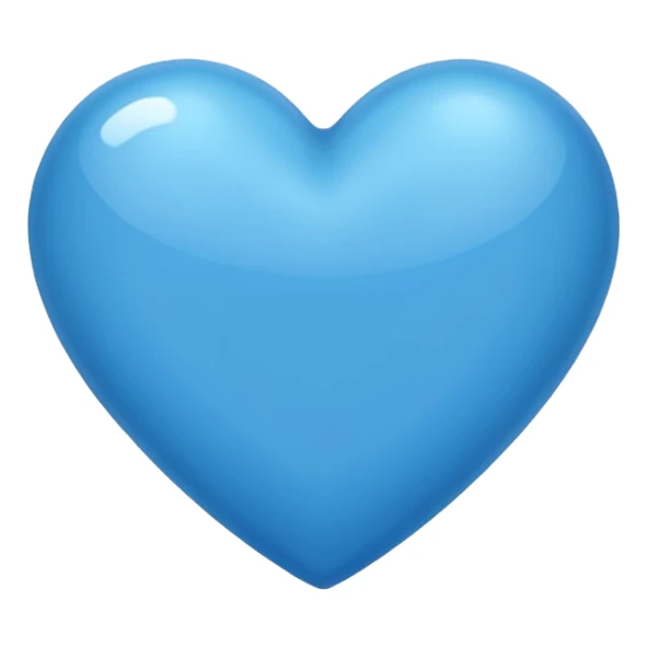 cerulean blue heart emoji sticker