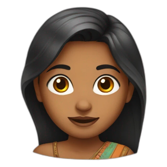 indian girl sticker