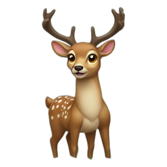 Deer in his island sticker