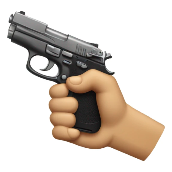 Holding a gun sticker