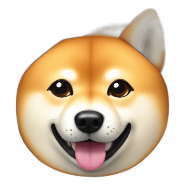 shiba inu face on bread sticker