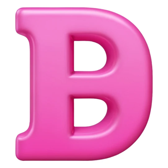 mix color pinks 3d letter p sticker