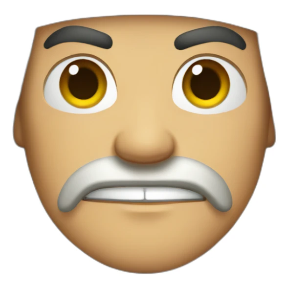 white pirate with angry face sticker