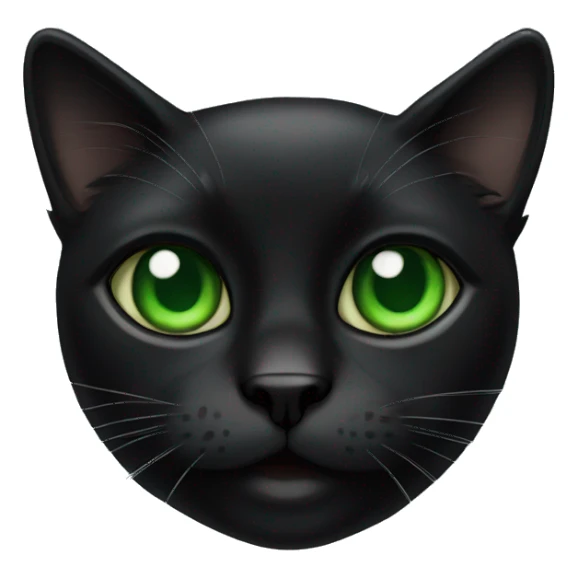 Black minx cat with green eyes sticker
