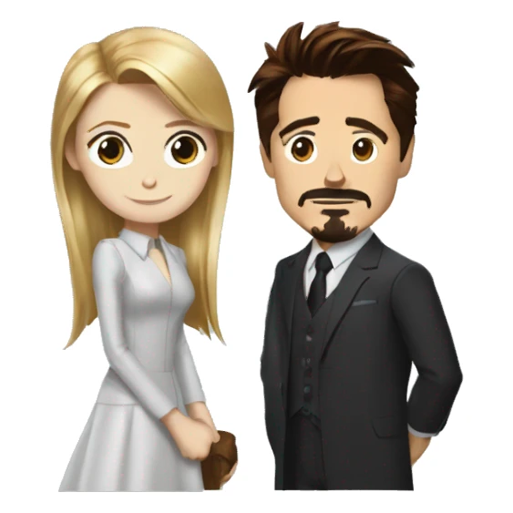 Tony stark and pepper potts  sticker