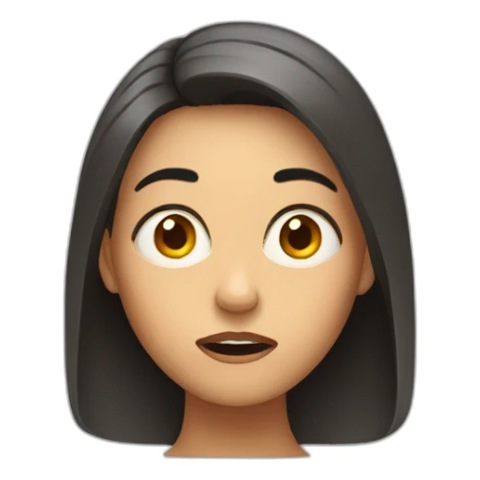 Women looking scared sticker