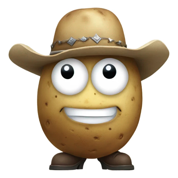 Cowboy potato sticker