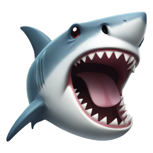Shark with a big lip sticker