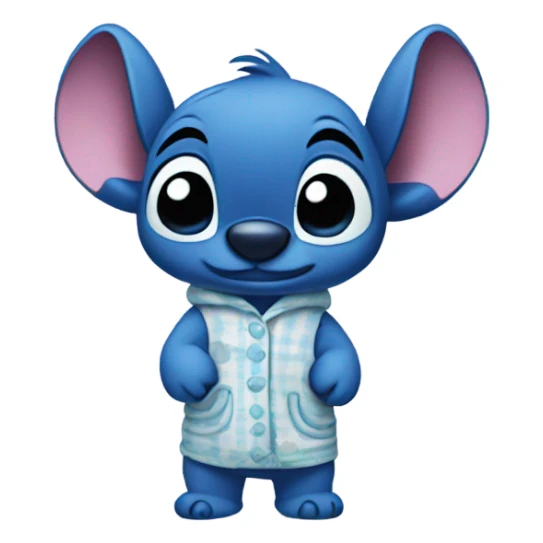 Cute stitch wearing pjs sticker