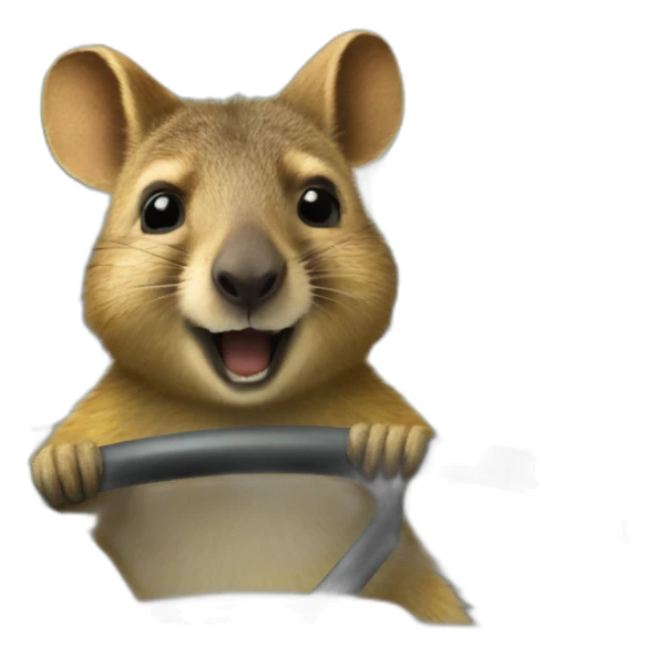 quokka wallaby driving car sticker