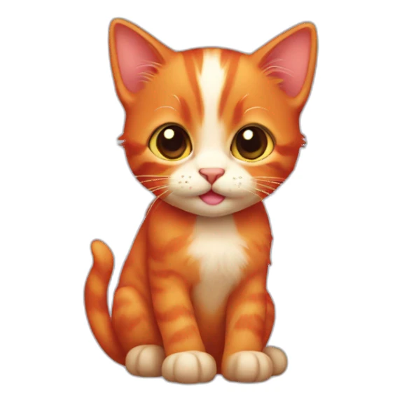 Red kitten sticker