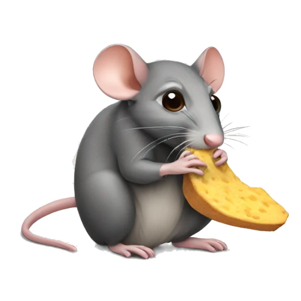 Rat eating lays  sticker