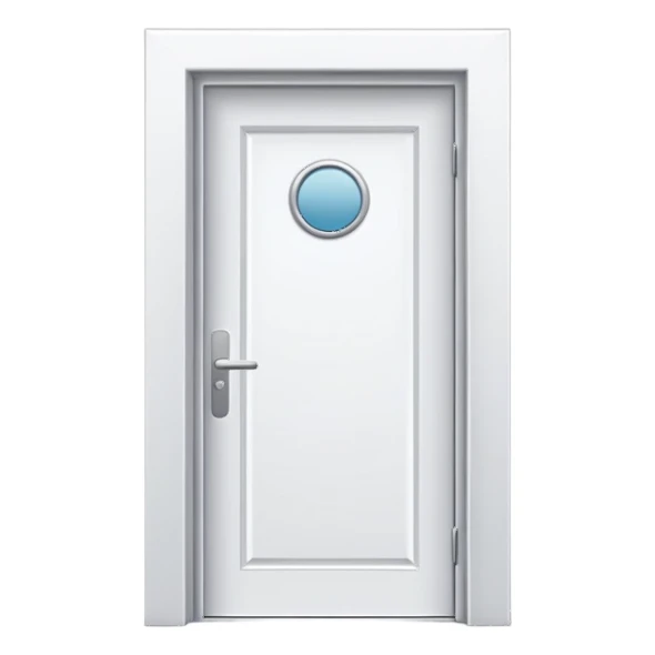 white modern door  sticker
