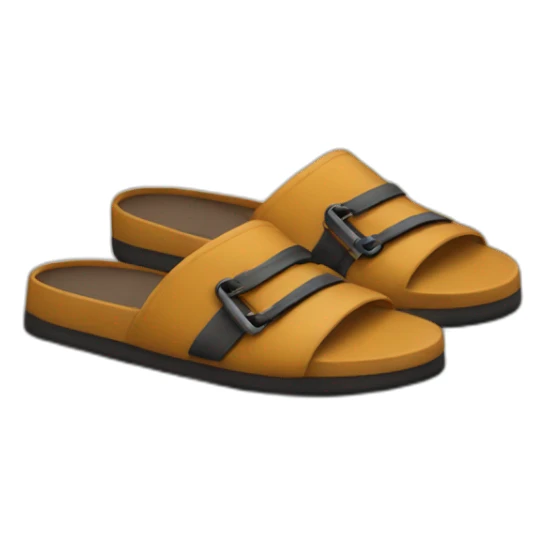 slippers with 2 belt sticker