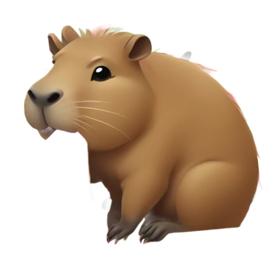 Cute capybara eating watermelon  sticker