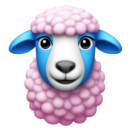 sheep marked with blue and another with pink sticker