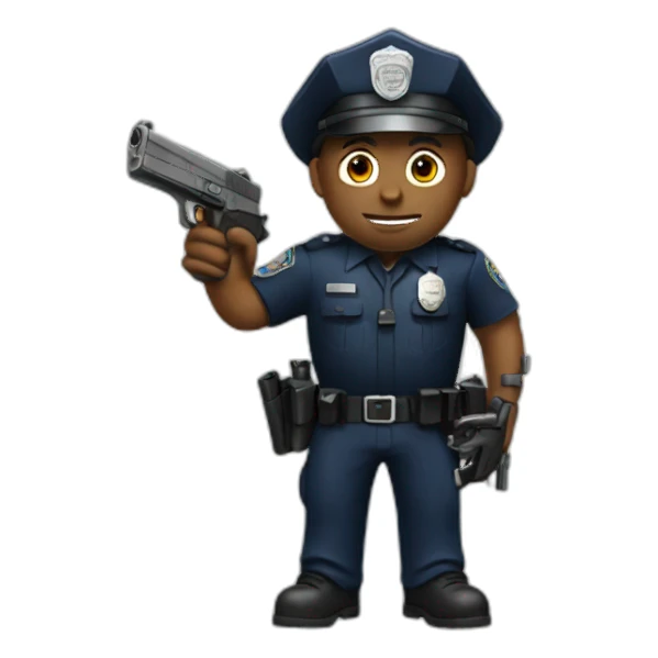 police with a gun sticker
