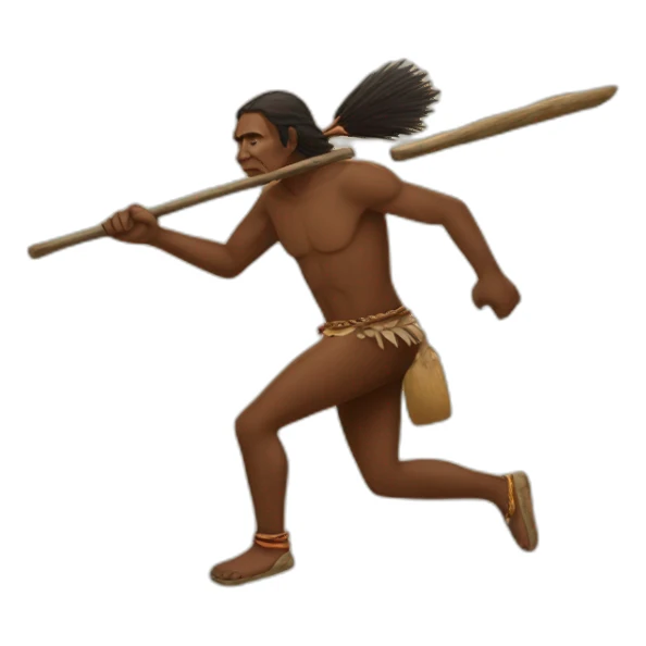 Aborigine hunting sticker