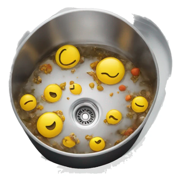 Dishes in sink sticker