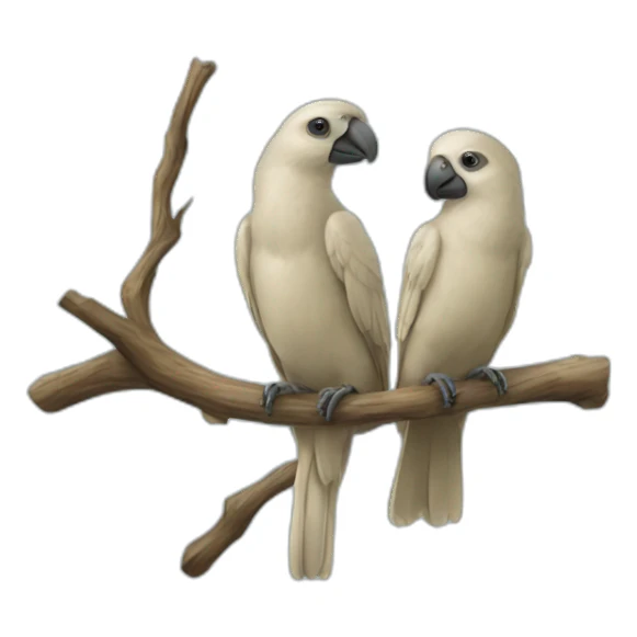 Perruche balance sur torture bleu sticker