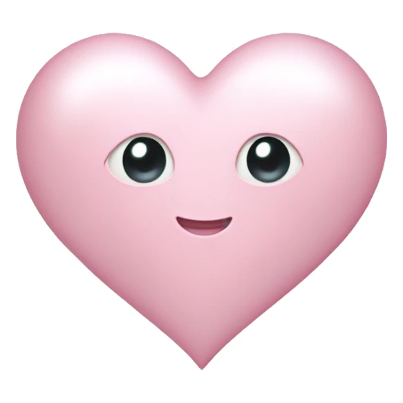pearl light pink heart sticker