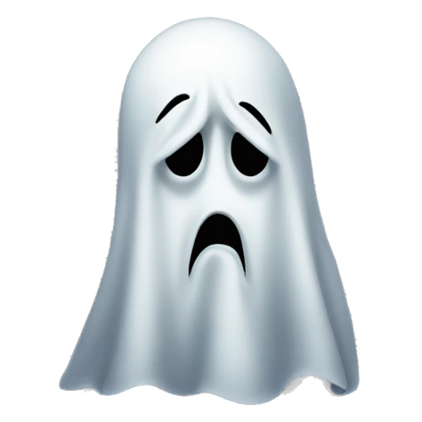 Frowning ghost with tattoos  sticker