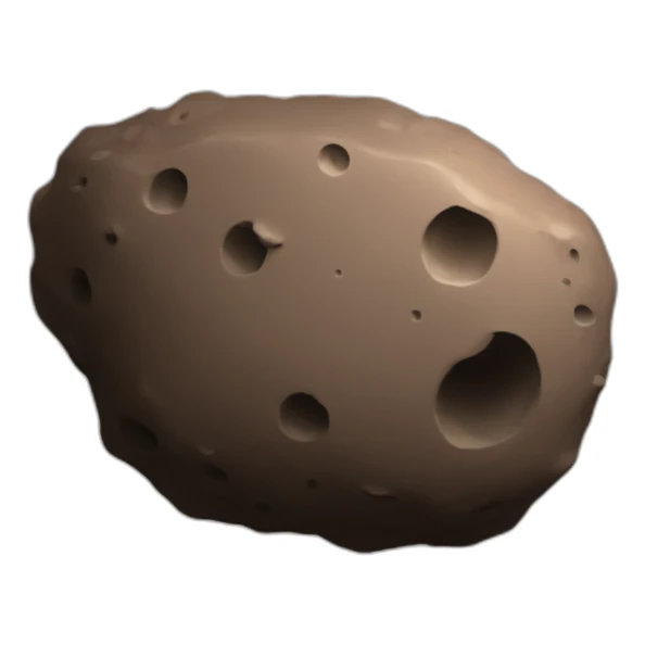 Asteroid, brown sticker