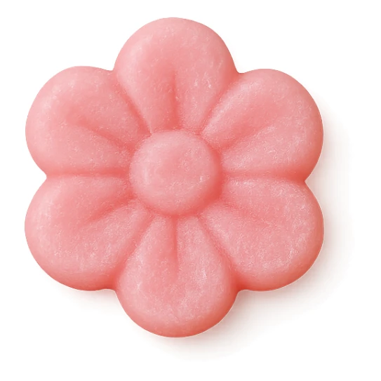 single pink candy shaped like a flower, centered, transparent background, no other elements, variation 4 sticker