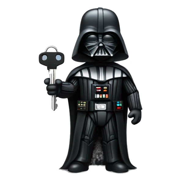 Darth Vader holding car keys sticker