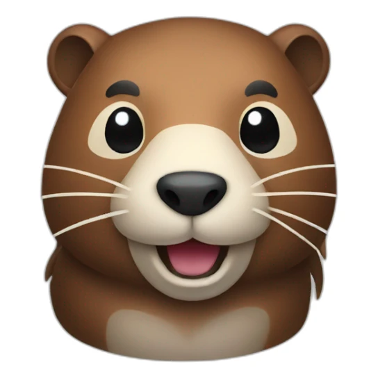 Beaver with tail sticker