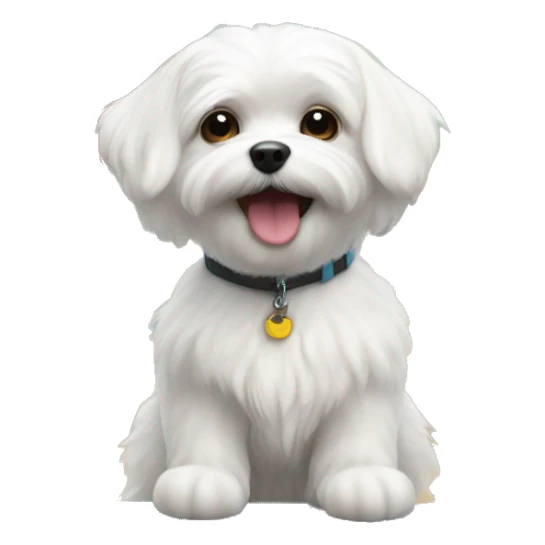 Adorable Maltese playing at the playground  sticker