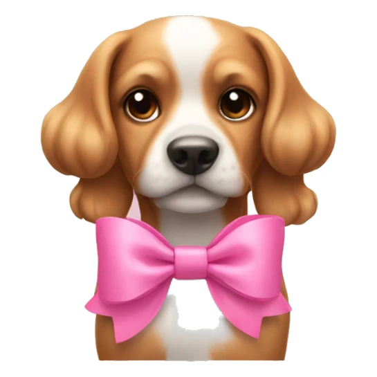Dog bow pink sticker