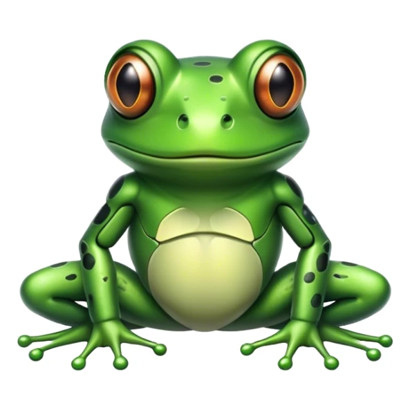cyborg frog sticker