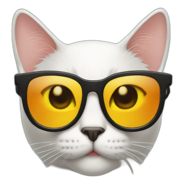 Cat with sunglasses sticker