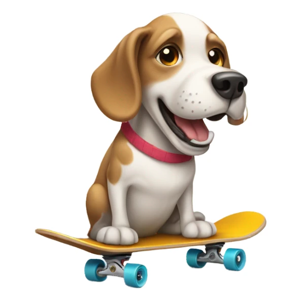 Dog on skateboard  sticker