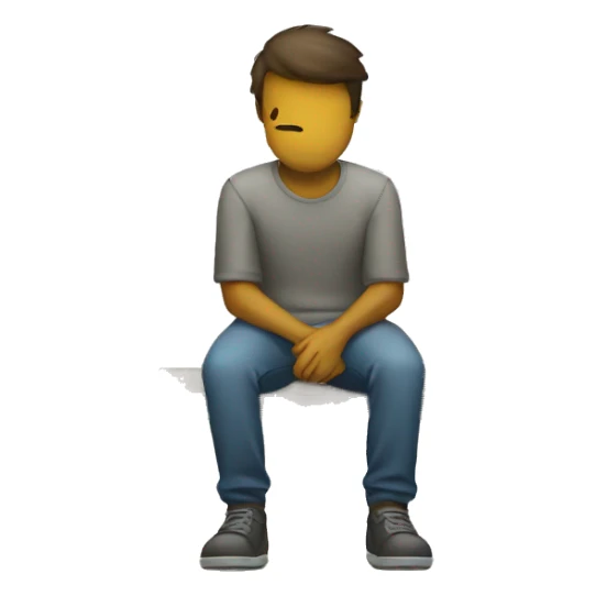 someone sitting against the wall from side sticker