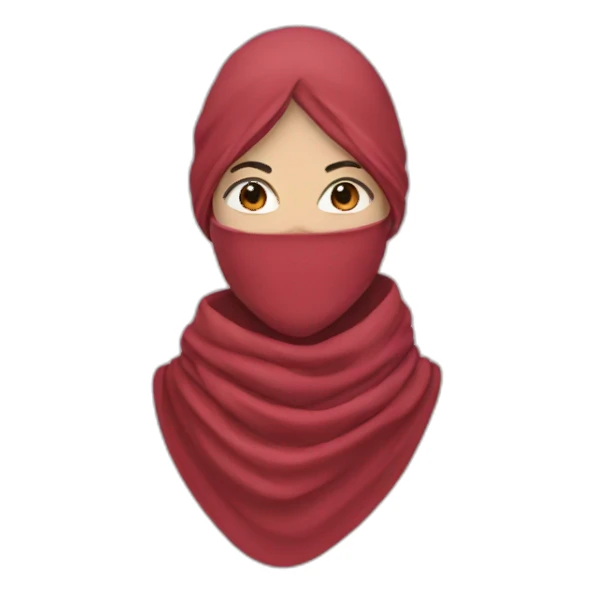 scarf masked woman sticker