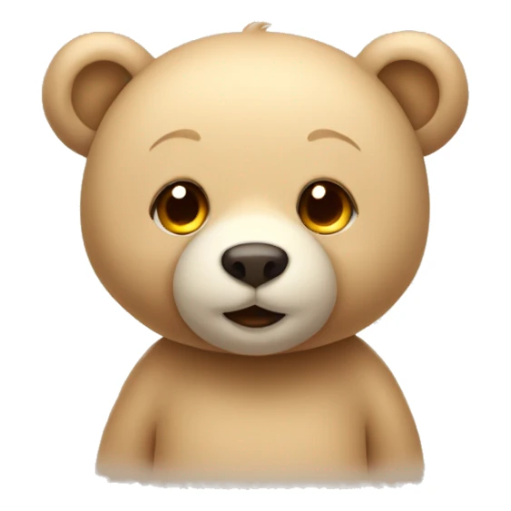 Cute beige bear sticker