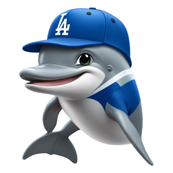 Dolphin Los Angeles Dodgers sticker