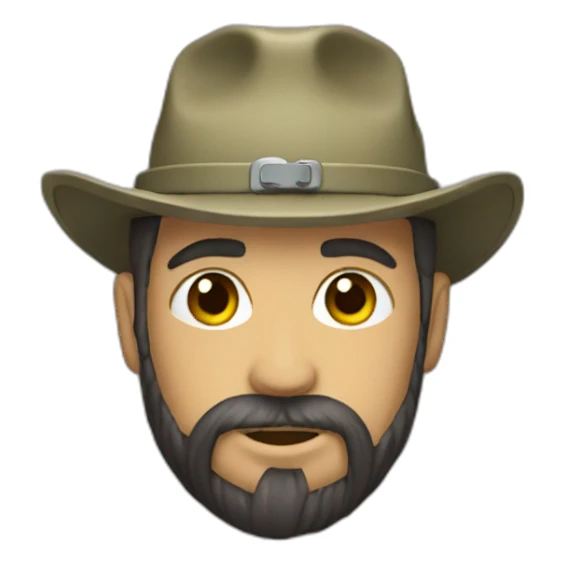 MORENO HIKER WITH PADLOCK BEARD sticker