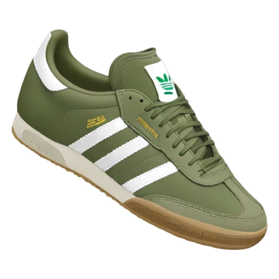 khaki green adidas samba sticker