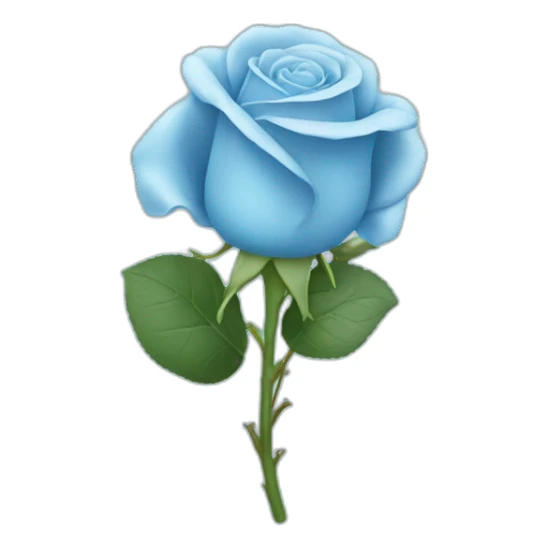 Light blue rose flower sticker