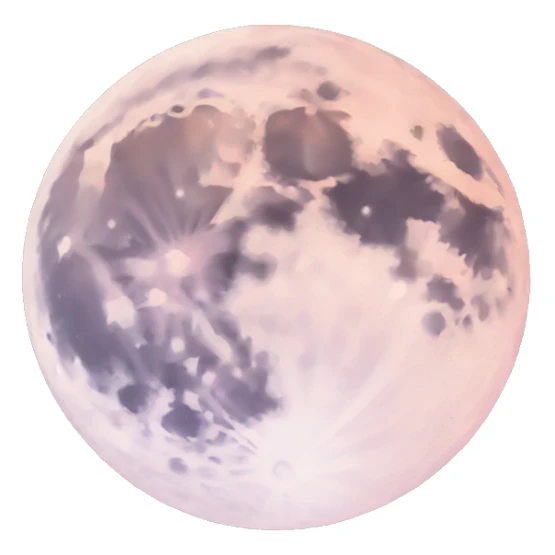 Pastel colored moon sticker