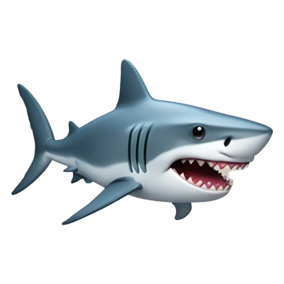 Shark with a top hat sticker