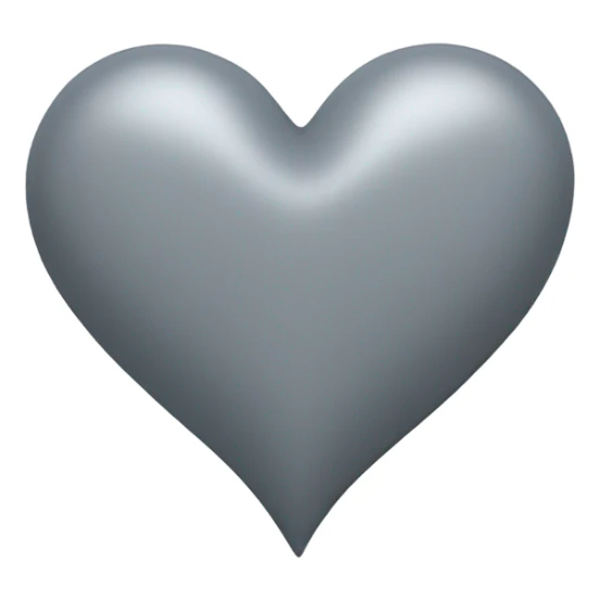 Grey heart sticker