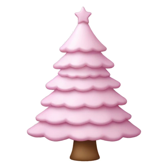 Pastel pink Christmas tree sticker